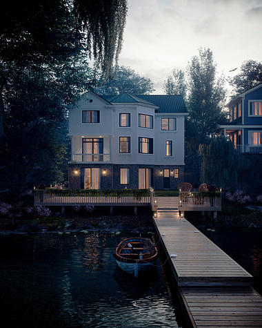 3D Residential House rendering