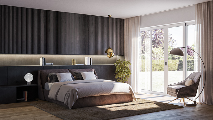 Interior Design - Bedroom
Software used: 3DS Max, V-Ray, Photoshop