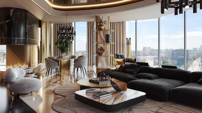 A residential building project in Bucharest that combines the luxury segment of interiors.