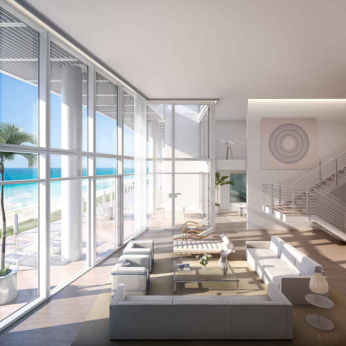 DBOX - http://www.dbox.com
The Surf Club will be a Four Seasons residences and hotel, just north of Miami Beach, designed by Richard Meier with interiors by Lee Mindel.