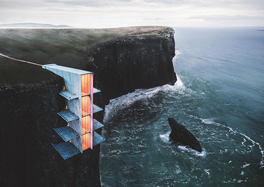A building on the cliffs