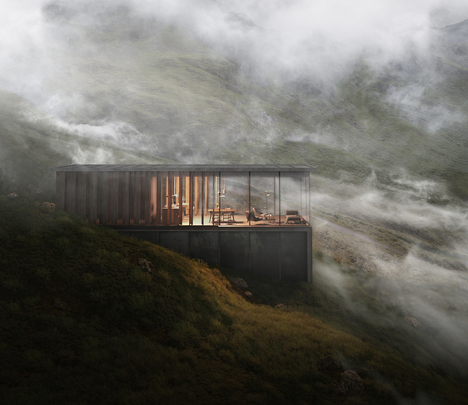 Conceptual architectural visualization, with emphasize on atmosphere.