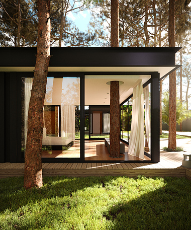 Modern Villa in forest