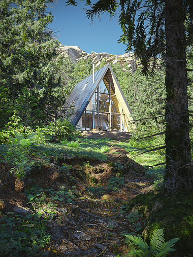 Hut in the mountains