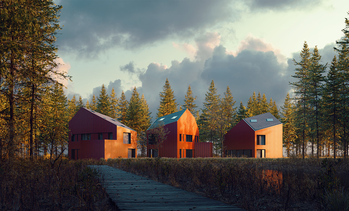 Cabin home in the woods rendered by Corona Render & Quixel Megascans Assets. Overall lighting HDRI & Corona Sunlight.