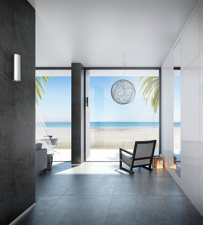  - http://
A contemporary simplistic interior set within a serene beach location.

Just a quick personal project I did for fun.