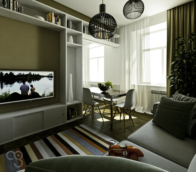  - http://
Apartment Interior Design in St.Petersburg.
Project and 3d visualization.
3DS Max + Vray + Lightroom