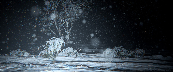 http://www.realpolygons.com
Full cg generated snow scene render.