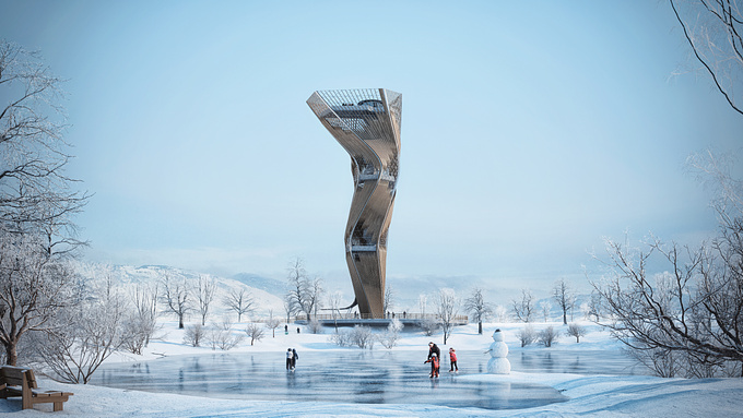  - http://
This is my first attempt to create a winter scenery ( with observation tower ).
3ds Max, Vray and PS.