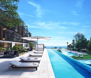 3D rendering of a luxury hotel in Marbella