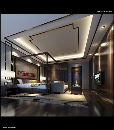 3d interior Rendering_Chinese Studio