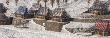 A village: Winter houses