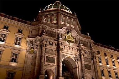 Berlin Palace nightshot detail