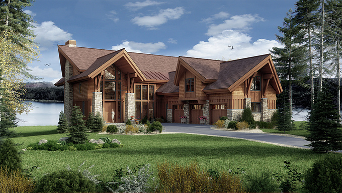 http://www.bobby-parker.com
Custom Lake Home rendering in Minnesota