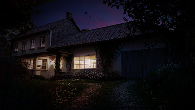 Old House at Night