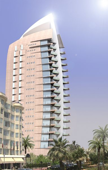 residential tower at the state of kuwait