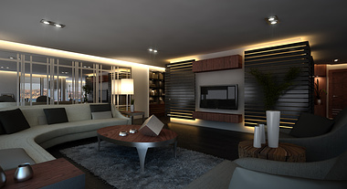 A Residential Livingroom render