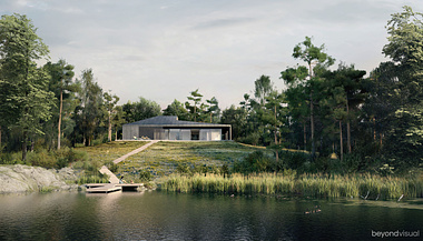 Scandinavian villa / lake