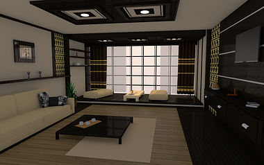Zen interior design room