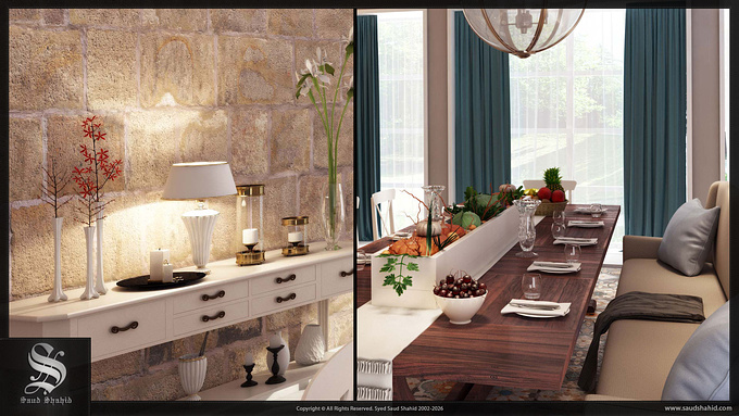 Syed Saud Shahid - http://www.saudshahid.com
Hi friends,
sharing one of the interiors done for highness interior.
Software's : 3dsmax , Vray , Photoshop.
