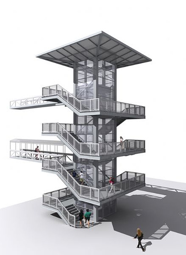 stair/elev tower