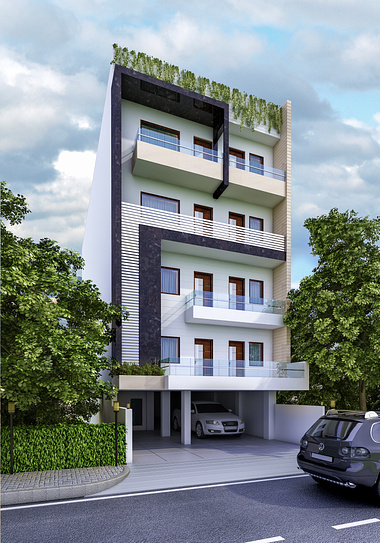 3D Elevation For Clint in Delhi, India
