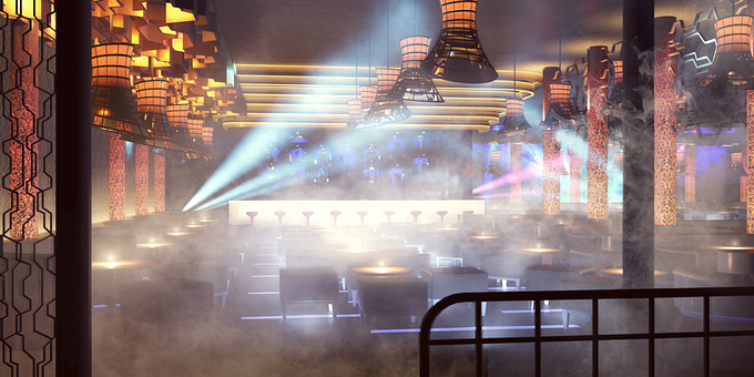Hello, I wanted to share with you this arch viz of a Club interior. I wanted to show the ambience of the place with the fog and lighting effects.

it was modeled in 3ds Max and rendered with mental ray. I also used Fume FX for the smoke effect