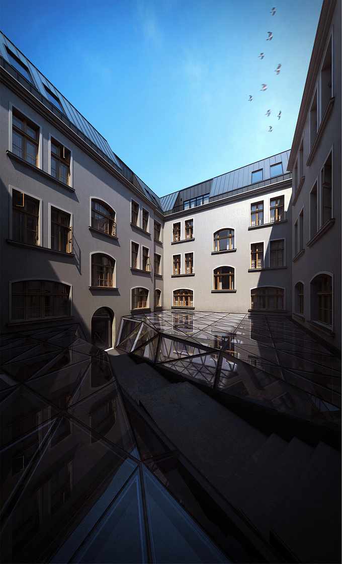  - http://
Glass covering of the courtyard
Client: Plus3 Architekci