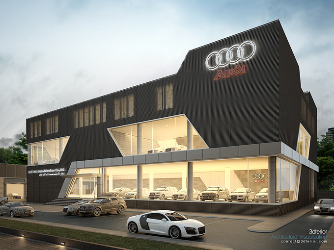 3dterior:Architectural Visualization - http://www.3dterior.com
The showroom's facade view of new AUDI Thailand. All critiques and comments are welcome.