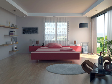 3D Bed room