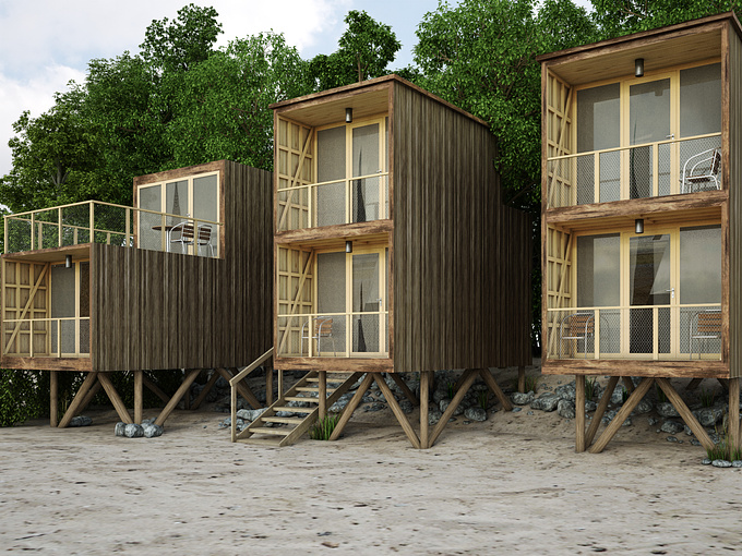 wooden cottages concept and inspiration came  from travelling different places,with family members and friends.