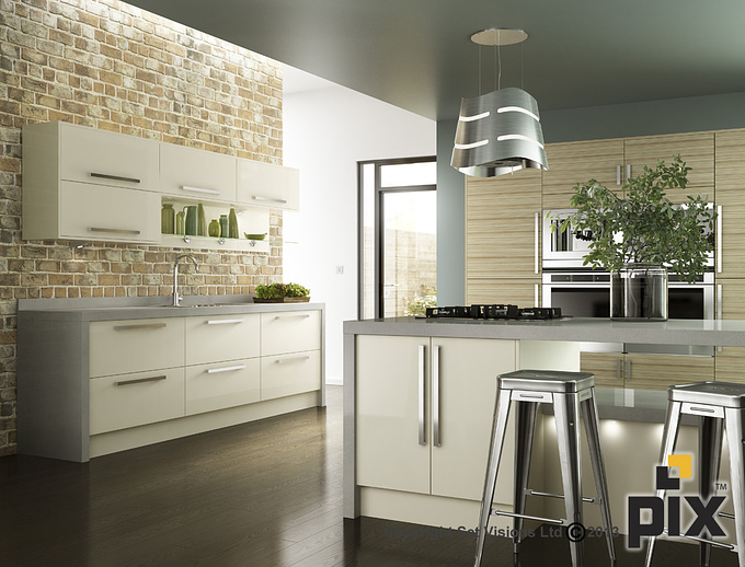 http://www.setvisionspix.co.uk/
This CGI photography Kitchen image was designed and produced by our in house team of CG artists, illustrators and photographers our aim was to produce true photo-realistic illustrations of  the products in CG room sets.