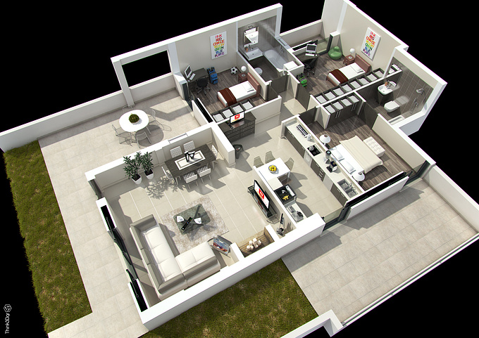 Think3D.gr - http://www.think3d.gr
Hi, to all.....it's been a while....here is an apartment building interior plan and I hope you like it. I am waiting for your responses...Thanks for watching!