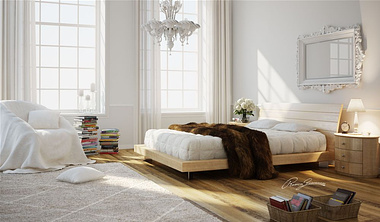 Bedroom White and Wood