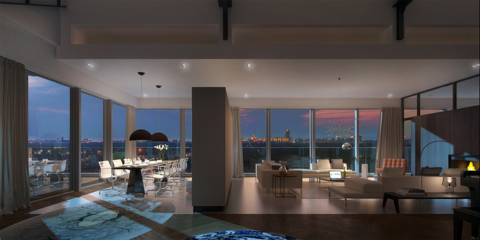 Studio i2 - http://www.i2.nl
Penthouse in The Hague.
Maya, Mental Ray, Photoshop