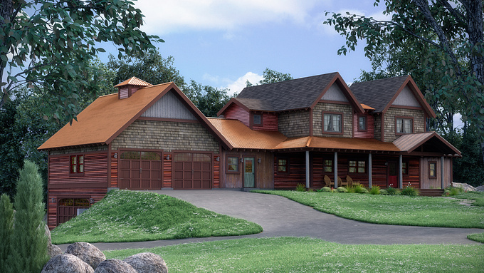 http://www.bobby-parker.com
I was asked to illustrate this Minnesota house for the architect.