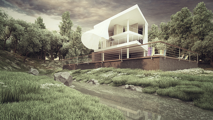 Studio ORSO - http://www.studiorso.com
Exterior visualization, landscape environment created upon real location photos

Full project's renders:
http://www.studiorso.com/project.php?project=Grey