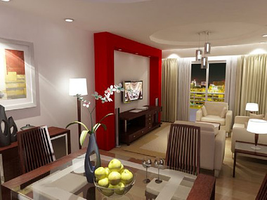living & dining area