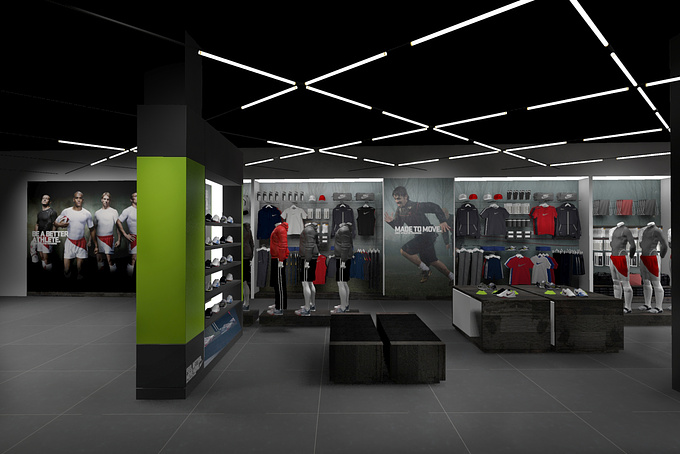 realiZtic - http://www.realiZtic.com
A 2009 retail corner proposal for the redesign of several NikeTown London floors. 
This is one of many designs that did not make the final cut.

Please visit www.realiZtic.com for more images of this and other projects.