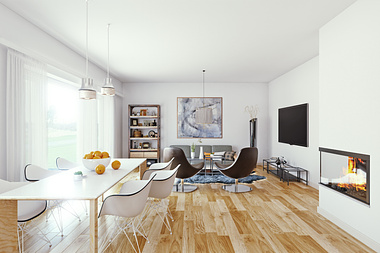 Scandinavian Interior rendering