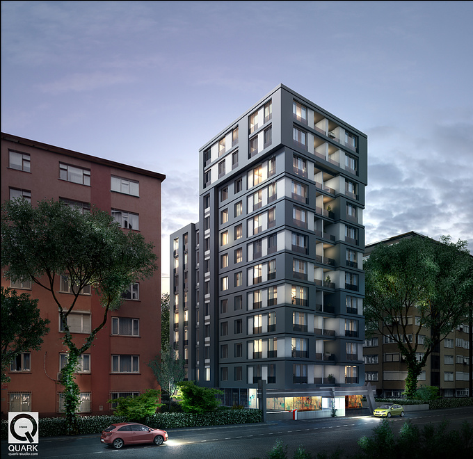 QUARK Studio - http://www.quark-studio.com
The visualization of an newly designed apartment building in İstanbul. The development takes place in the asian part of the city, in the district of Kozyatağı.
Client: undisclosed
Software : 3ds Max , ps, VRay