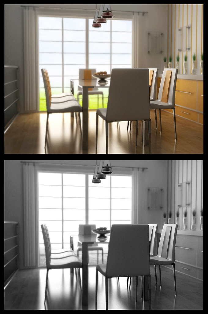 dining room conceptual view