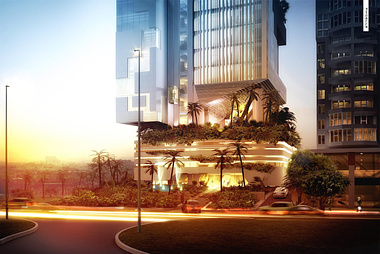 Jeddah Towers entrance view