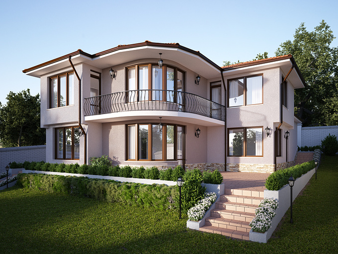 Exterior Villa project done with 3dsmax, vray and PS