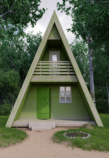 Little cabin in woods