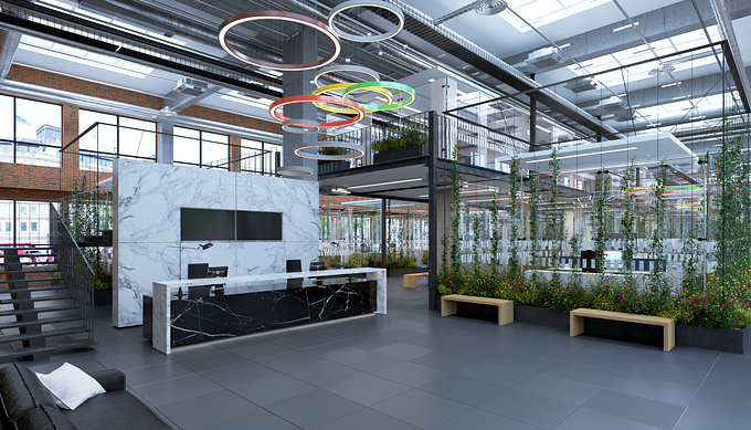 RH PRO Design - http://rhprodesign.com/
Office  visuals with maximise planting inside the office space