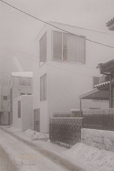 Moriyama house in the snowfall