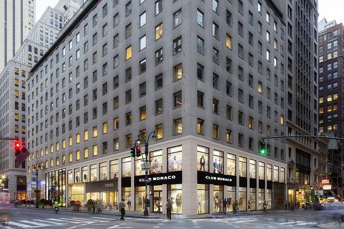 Digital Frontier - http://wearedigitalfrontier.com
Architectural Rendering of the Club Monaco Retail in New York City