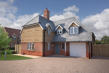 a development of 5 family homes in Hampshire