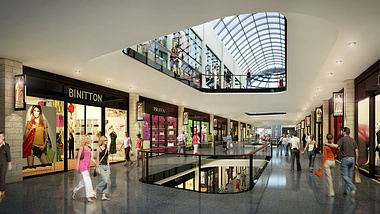 Interior shopping mall